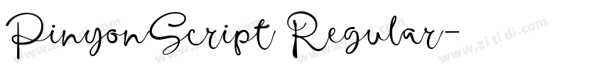 PinyonScript Regular字体转换